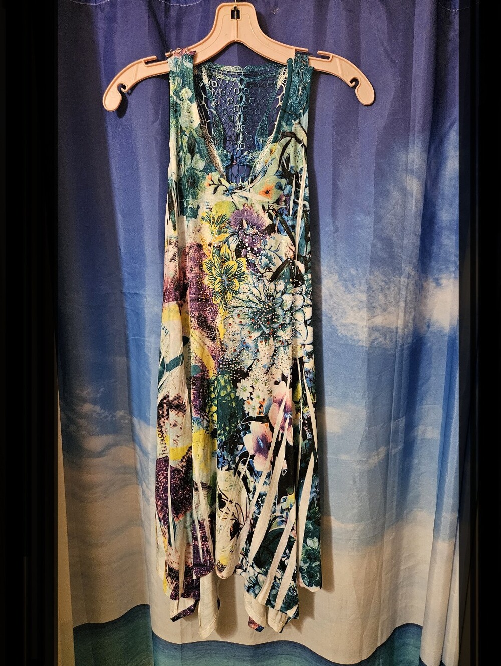 Shoreline Floral Multicolor Sleeveless Maxi Dress